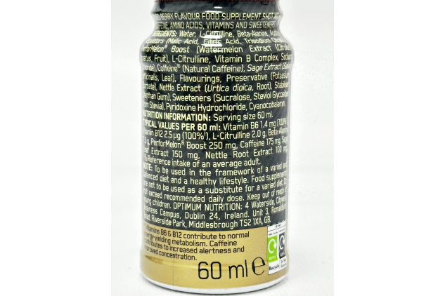 Optimum Nutrition Gold Standard Pre-Workout Energy Shot Mixed Berry 12 x 60ml