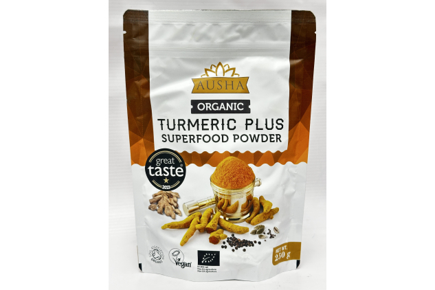 Organic Turmeric Plus Superfood Powder 250g for Lattes, Shots, Smoothies & Cooking