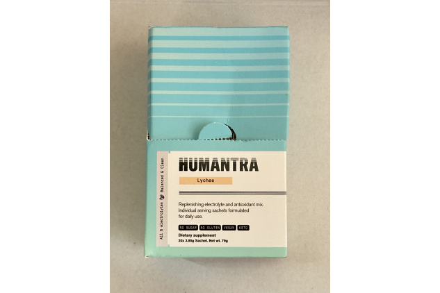 Humantra Electrolytes Powder - Lychee Flavor 20 Sachets  Powdered Hydration Sachets Imperfect Box
