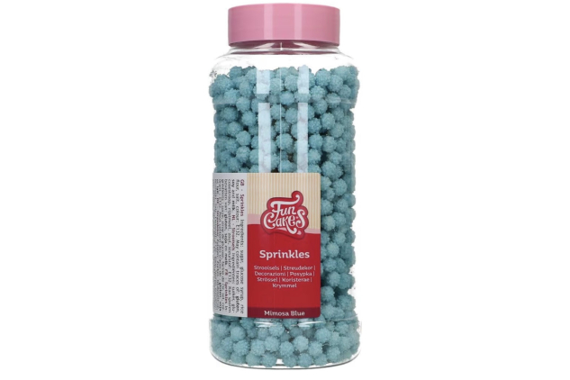 FunCakes Mimosa Blue: Sugar Sprinkles for Decorating Cakes, Cupcakes and More - Edible Decoration for Birthday, Baby Shower and Gender Reveal 500g