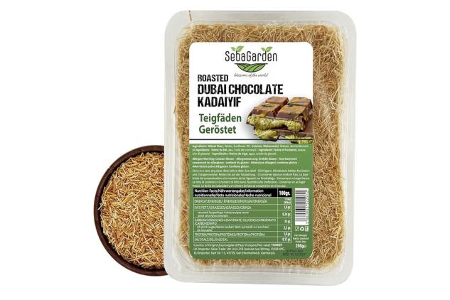 Seba Garden Dried & Roasted Chopped Dubai Chocolate Kadaifi/Kunafa – Authentic Kadaif Premium Quality Kadayif from Turkey (Kadaifi Only)