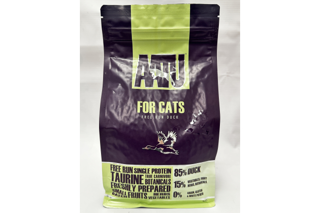 AATU 85/15 Complete Dry Cat Food, Duck 1kg - High Protein, Grain Free Recipe, No Artificial Ingredients