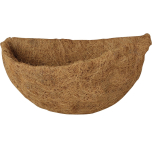 Half Round Coir Hanging Basket Insert Brown 35cm Pre-Shaped Replacement Liner