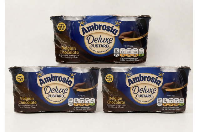 Ambrosia Ready To Eat Belgian Chocolate Deluxe Custard Pots 6 X 120g