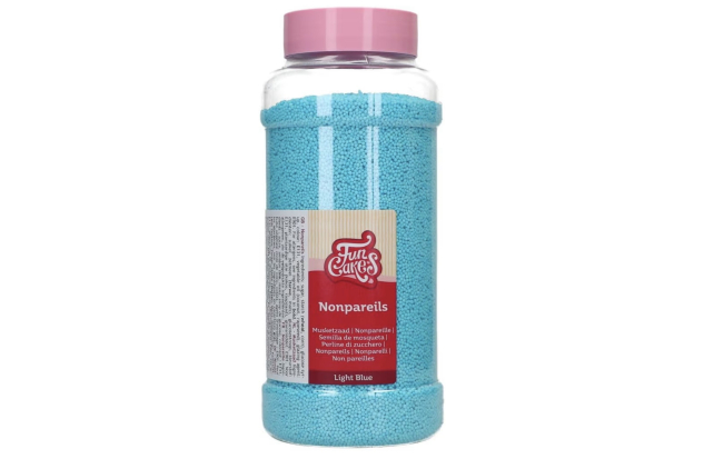 FunCakes Nonpareils Light Blue Cake Sprinkles, Great Taste, Perfect for Decorating Cakes, Ice Cream, Cupcakes, Cake Pops, Donuts and Cookies 800g