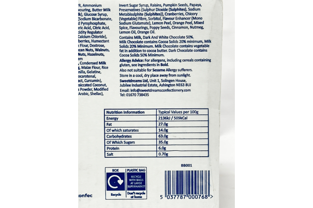 Chocolate Broken Biscuit Assortment 1kg Classic Chocolate Biscuit Variety Box