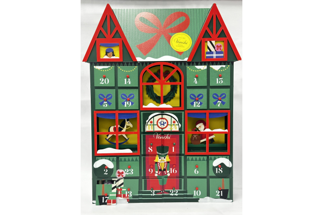 Venchi Wooden Advent Calendar 2025 with Assorted Chocolates 356g Limited Edition