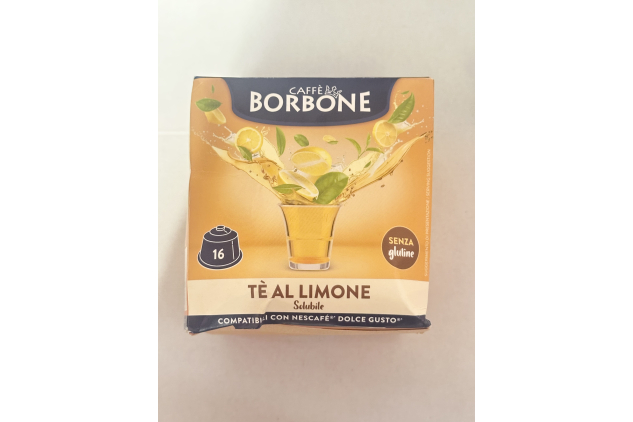 Caffè Borbone Lemon Tea Capsules - 16 Capsules of Vibrant Fruit Blend - Herbal Tea Pods Compatible with Lavazza A Modo Mio Machines