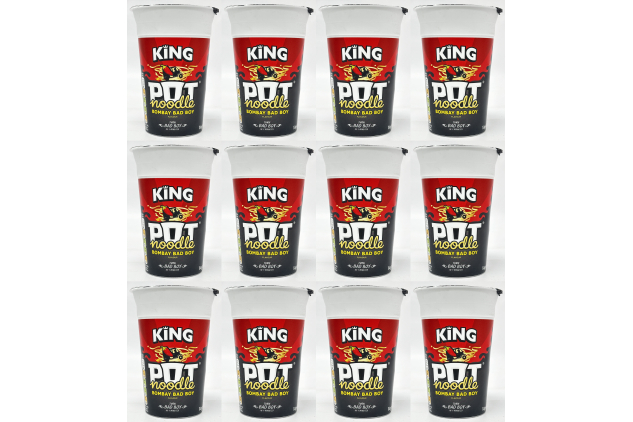 Pot Noodle Bombay Bad Boy King Pot 12 x 114g Instant Noodles