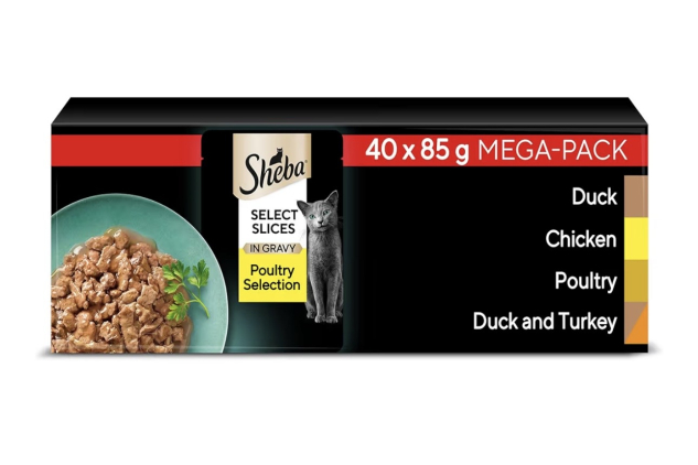 Sheba Select Slices Cat Wet Food Poultry Selection in Gravy 40 X 85g