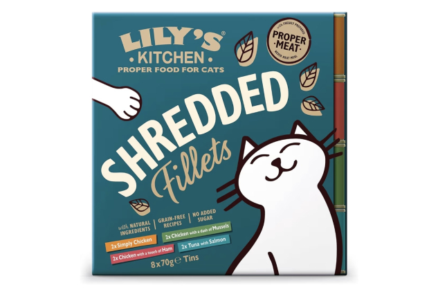 Lily's Kitchen Shredded Fillets Multipack - Grain Free Natural Adult Wet Cat Food 16 Tins x 70g