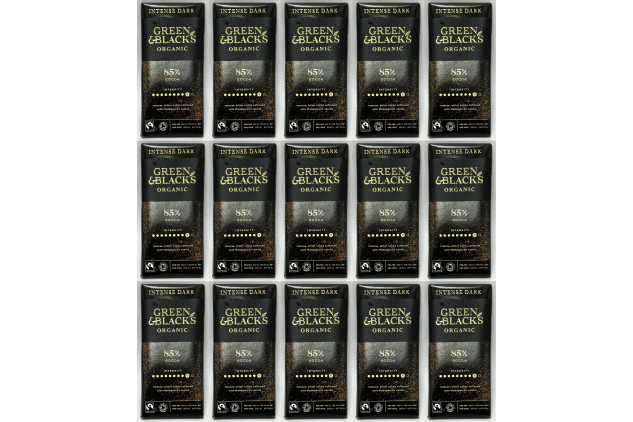 Green & Black's Organic Intense Dark 85% Cocoa Chocolate Bars 15 x 90g