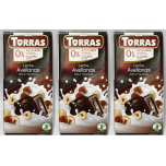 Torras No Added Sugar Milk Hazelnut Chocolate Bars 3 x 75g