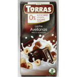 Torras No Added Sugar Milk Hazelnut Chocolate Bars 3 x 75g
