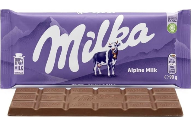Milka Alpine Milk Chocolate Bar 100g (Broken Bar)