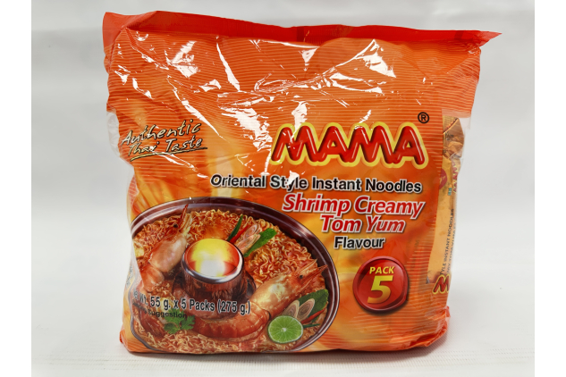Mama Shrimp Creamy Tom Yum Instant Noodles 5 x 55g