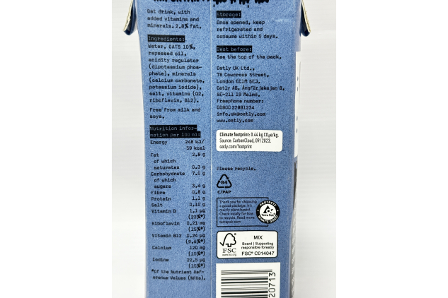 Oatly The Original Whole Oat Drink 1L