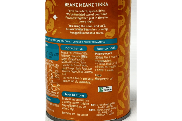 Heinz Baked Beans Tikka 390g | Dented Tin