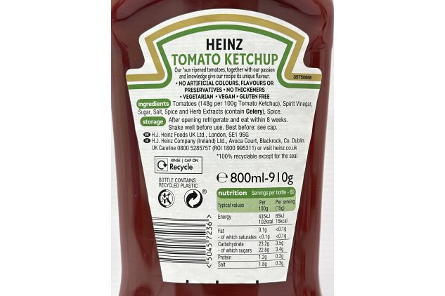 Heinz Tomato Ketchup 910g