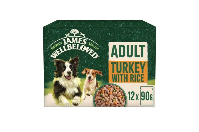 James Wellbeloved Adult Dog Food with Turkey in Gravy Pouch 12 x 90g