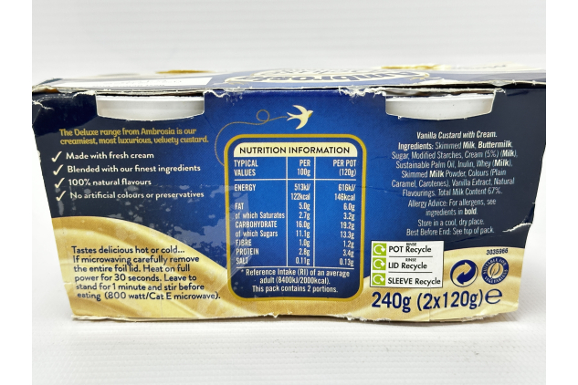 Ambrosia Deluxe Madagascan Vanilla Custard Pots 2 x 120g