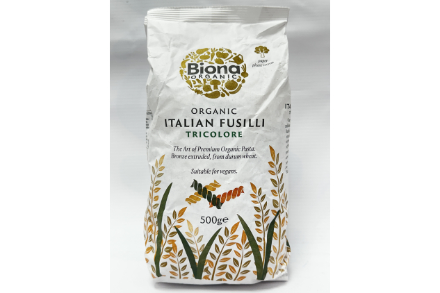 Biona Organic Italian Fusilli Tricolore 500g