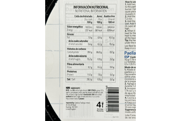 Carmencita Seafood Paella Kit with Enamelled Pan for 4 People