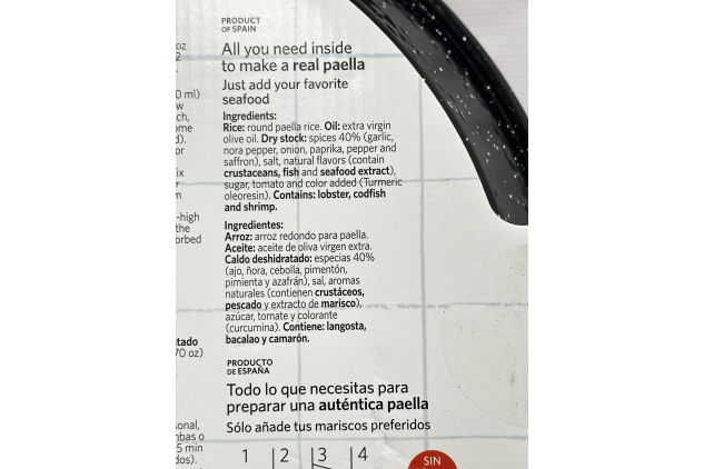 Carmencita Seafood Paella Kit with Enamelled Pan for 4 People