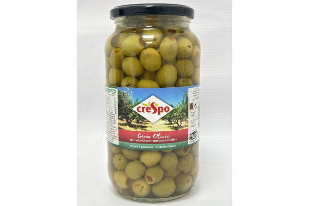 Crespo Pimento Green Olives, 907g