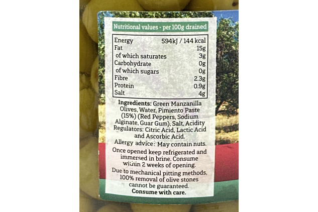 Crespo Pimento Green Olives, 907g