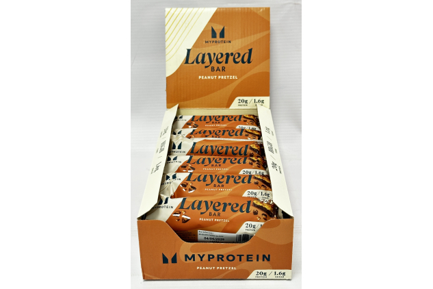 Myprotein Layered Protein Bar Peanut Pretzel 12 x 60g