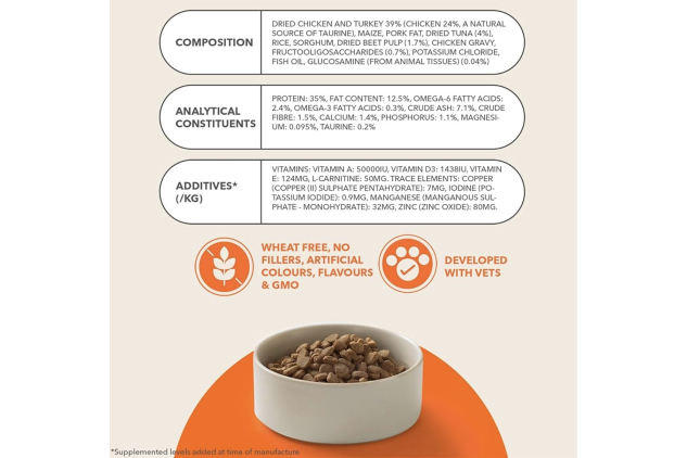 IAMS Senior Complete Dry Cat Food with Tuna 10kg