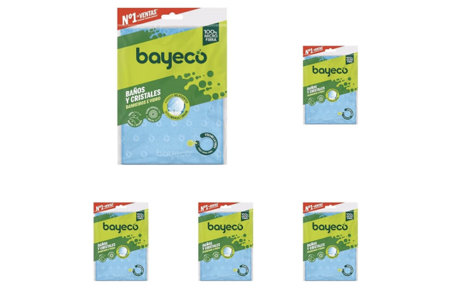 Bayeco Microfibre Glass & Bathroom Cleaning Cloths – Streak-Free – Pack of 5