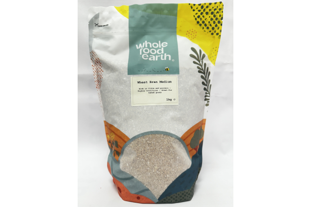 Wheat Bran Medium 1kg High Fibre Animal Feed Ingredient