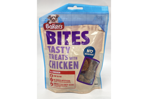 Bakers Bites with Chicken Dog Treats – 130g