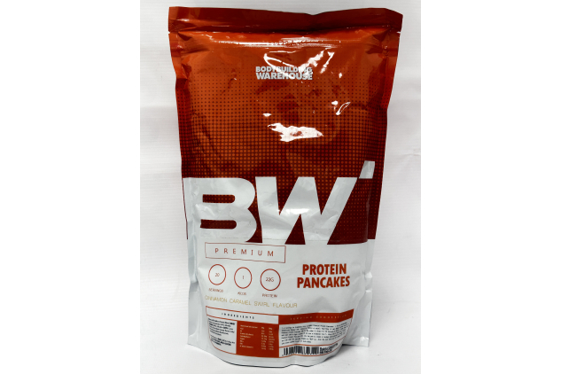 Bodybuilding Warehouse Premium Protein Pancakes Cinnamon Caramel Swirl 1kg