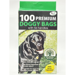 Premium Doggy Bags with Tie Handles Fresh Lemon Fragranced 100 Bags