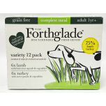 Forthglade Grain Free Adult Wet Dog Food Variety Pack Lamb & Turkey 12 x 395g