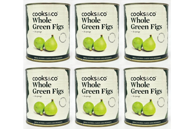 Cooks & Co Whole Green Figs in Syrup 820g Pack of 6