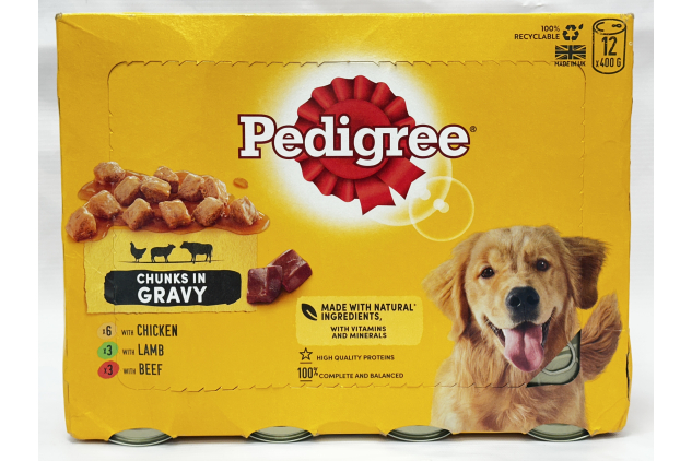 Pedigree Adult Wet Dog Food Chunks in Gravy Mixed Selection 12 x 400g