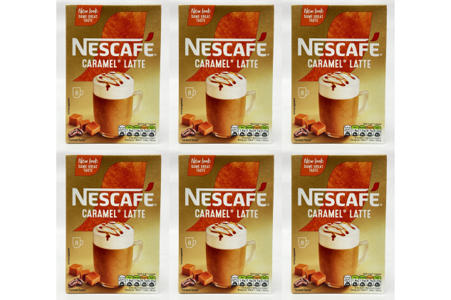 Nescafé Caramel Latte Instant Coffee Sachets 6 Packs of 8