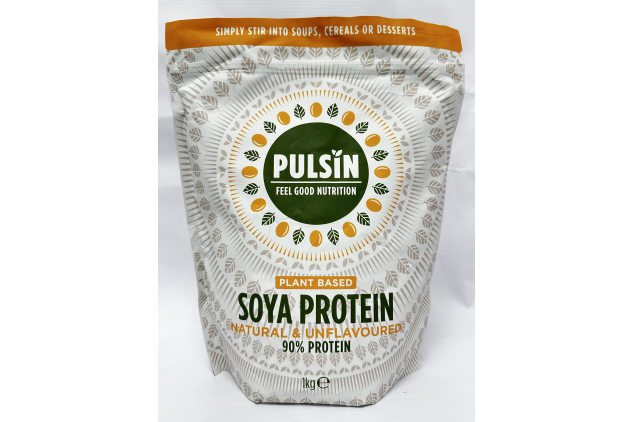 Pulsin Soya Protein Isolate Powder Natural & Unflavoured 1kg Plant Based Protein | DAMAGED BAG