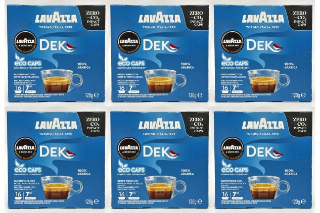 Lavazza A Modo Mio DEK Cremoso Decaf Coffee Eco Capsules 96 Pods