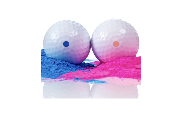 Gender Reveal Golf Balls Exploding Golf Ball 1 Pink 1 Blue Girl or Boy Baby Reveal