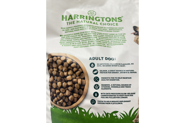 Harringtons Adult Complete Dry Dog Food Salmon & Potato | 18kg | DAMAGED BAG