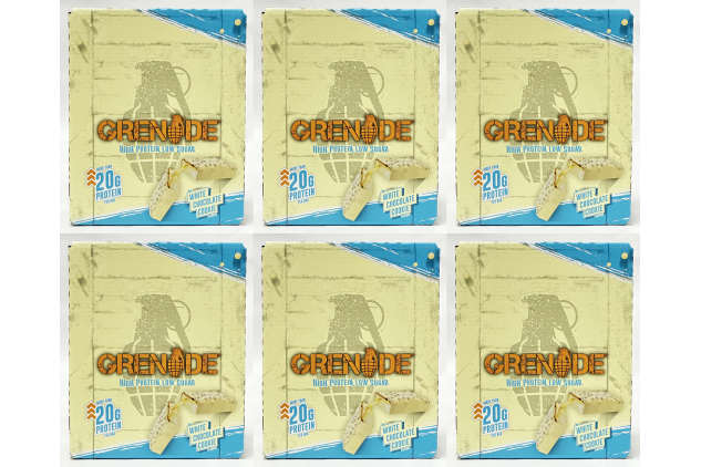 Grenade White Chocolate Cookie High Protein Low Sugar Bars (6 Boxes of 12) 72 BARS TOTAL