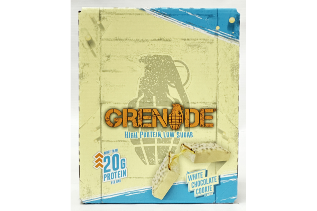 Grenade White Chocolate Cookie High Protein Low Sugar Bars (6 Boxes of 12) 72 BARS TOTAL