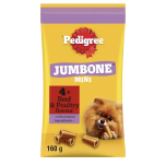 Pedigree Jumbone Mini Dog Treats for Small Dogs - with Beef and Poultry 32 Chews (Pack of 8)