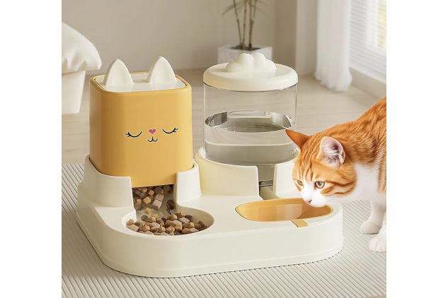 2-in-1 Automatic Pet Feeder and Water Dispenser for Cats and Dogs