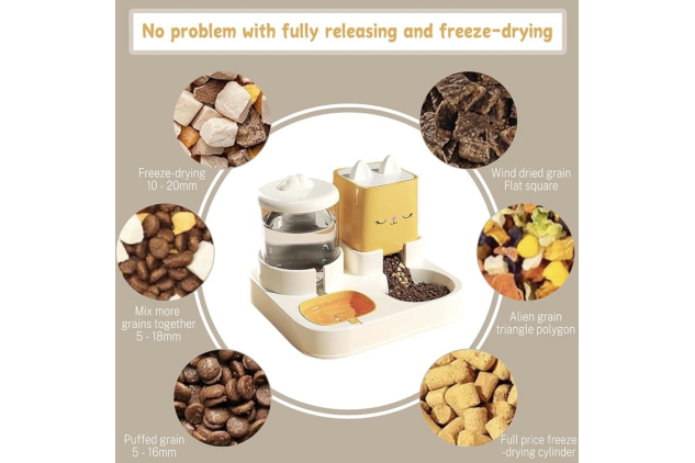 2-in-1 Automatic Pet Feeder and Water Dispenser for Cats and Dogs